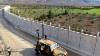 تصویر از دیوارکشی بین مرز ترکیه و ایران